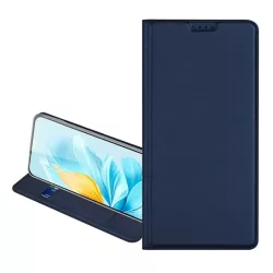   DUX DUCIS SKIN PRO tok álló, bőr hatású (FLIP, oldalra nyíló, bankkártya tartó, asztali tartó funkció) SÖTÉTKÉK Huawei P40 Pro 5G
