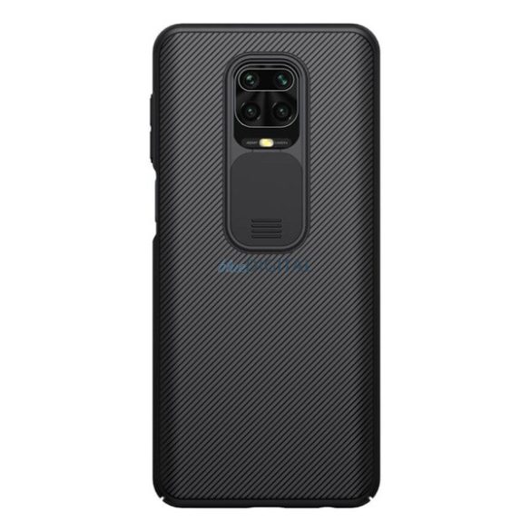 NILLKIN CAMSHIELD műanyag telefonvédő (szilikon keret, közepesen ütésálló, kamera védelem, csíkos) FEKETE Xiaomi Redmi Note 9S, Xiaomi Redmi Note 9 Pro