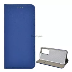   Tok álló, bőr hatású (FLIP, oldalra nyíló, asztali tartó funkció, rombusz minta) SÖTÉTKÉK Huawei P40 Pro 5G
