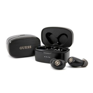 CG MOBILE GUESS bluetooth fülhallgató SZTEREO (v5.0, TWS, mikrofon, aktív zajszűrő, vízálló, matt + töltőtok) FEKETE