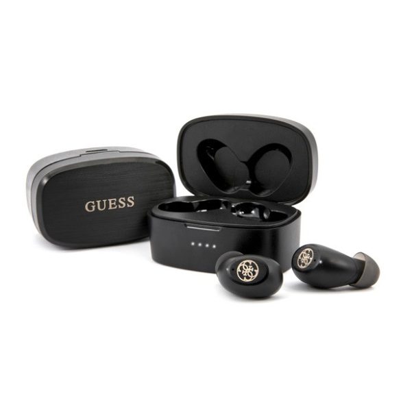 CG MOBILE GUESS bluetooth fülhallgató SZTEREO (v5.0, TWS, mikrofon, aktív zajszűrő, vízálló, matt + töltőtok) FEKETE