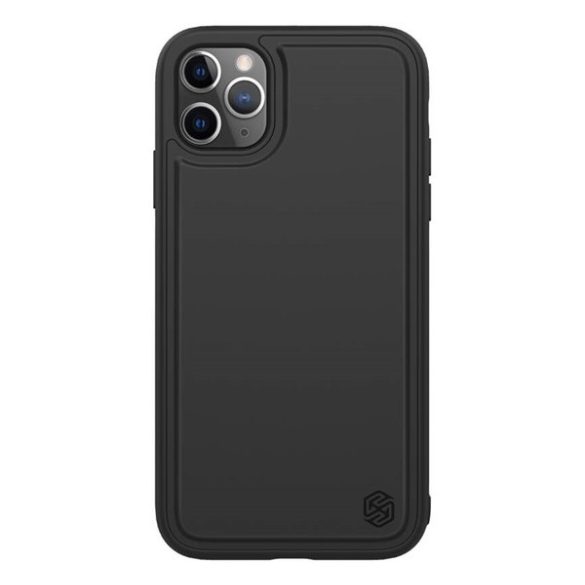 NILLKIN MAGIC PRO MAGNET CASE műanyag telefonvédő (közepesen ütésálló, vezeték nélküli töltés, fémlemez, matt) FEKETE Apple iPhone 11 Pro Max