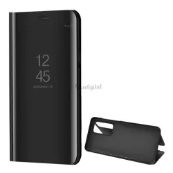   Tok álló (aktív FLIP, oldalra nyíló, asztali tartó funkció, tükrös felület, Mirror View Case) FEKETE Huawei P40