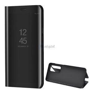 Tok álló (aktív FLIP, oldalra nyíló, asztali tartó funkció, tükrös felület, Mirror View Case) FEKETE Huawei P40