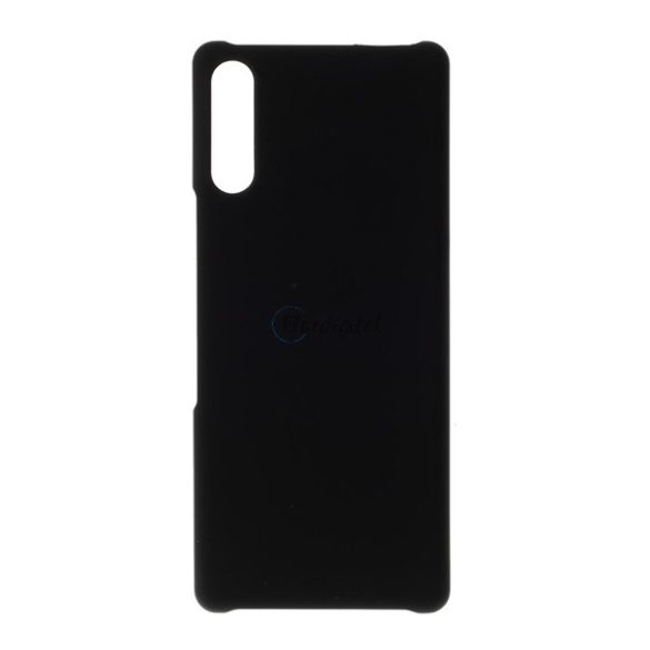 Műanyag telefonvédő (gumírozott) FEKETE Sony Xperia L4 (XQ-AD5)
