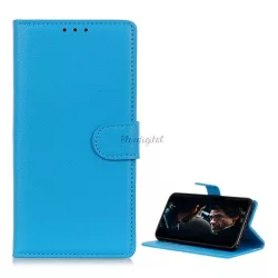   Tok álló, bőr hatású (FLIP, oldalra nyíló, asztali tartó funkció, prémium) VILÁGOSKÉK Sony Xperia 1 II (XQ-AT5)