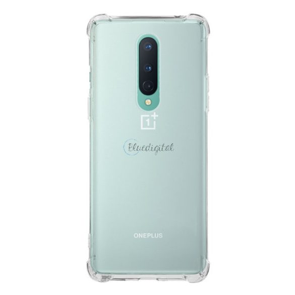 Szilikon telefonvédő (közepesen ütésálló, légpárnás sarok) ÁTLÁTSZÓ OnePlus 8 5G