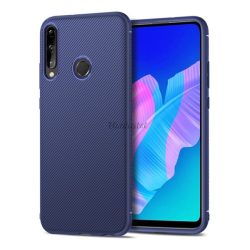   Szilikon telefonvédő (közepesen ütésálló, csíkos minta) SÖTÉTKÉK Huawei P40 Lite E / Y7p