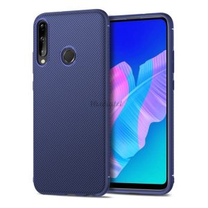 Szilikon telefonvédő (közepesen ütésálló, csíkos minta) SÖTÉTKÉK Huawei P40 Lite E / Y7p