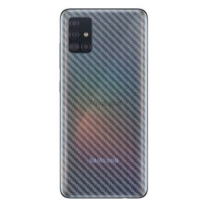 IMAK hátlapvédő fólia (karcálló, ujjlenyomat mentes, full cover, karbon minta) ÁTLÁTSZÓ Samsung Galaxy A51 (SM-A515F)