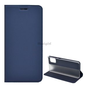 Tok álló, bőr hatású (FLIP, oldalra nyíló, asztali tartó funkció) SÖTÉTKÉK Samsung Galaxy A41 (SM-A415F)