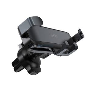 JOYROOM autós tartó (szellőzőre, alumínium, 360°, szenzoros, 4.7-6.5"méret) FEKETE