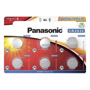 PANASONIC gombelem (CR2032L/6BP, 3V, lítium) 6db/csomag