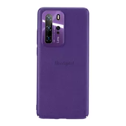   JOYROOM STAR LORD műanyag telefonvédő (ultravékony, fém kameravédő keret, bőr hatású bevonat) LILA Huawei P40 Pro 5G