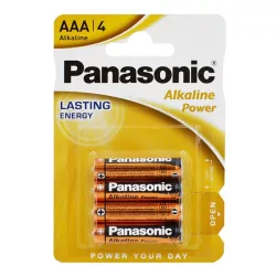   PANASONIC tartós elem (AAA, LR03APB, 1.5V, alkáli) 4db/csomag