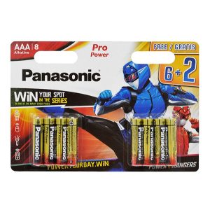 PANASONIC PRO POWER tartós elem (AAA, LR03PPG/8BW, 1.5V, alkáli) 8db/csomag