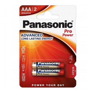 PANASONIC PRO POWER szupertartós elem (AAA, LR03PPG, 1.5V, alkáli) 2db/csomag