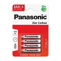 PANASONIC elem (AAA, 1.5V, cink-karbon) 4db/csomag
