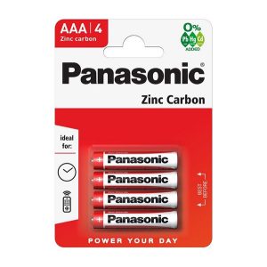 PANASONIC elem (AAA, 1.5V, cink-karbon) 4db/csomag