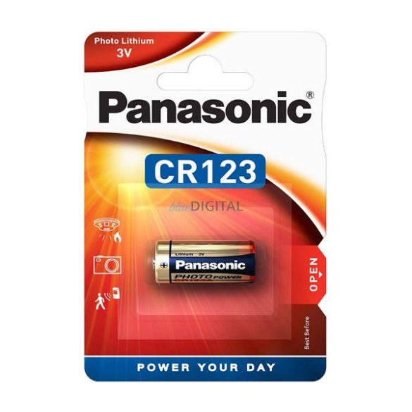 PANASONIC fotóelem (CR123A, 3V, lítium) 1db/csomag