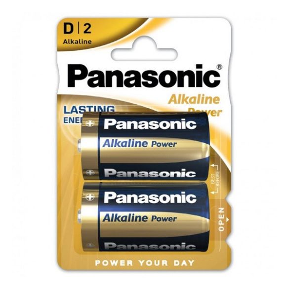 PANASONIC tartós elem (LR20, 1.5V, alkáli) 2db/csomag