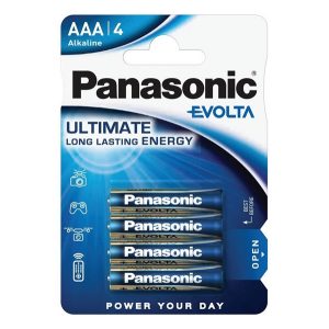 PANASONIC EVOLTA tartós elem (AAA, LR03EGE, 1.5V, alkáli) 4db/csomag