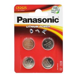 PANASONIC gombelem (CR2025, 3V, lítium) 4db/csomag