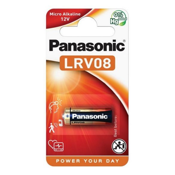 PANASONIC tartós elem (LRV08, 12V, alkáli) 1db/csomag