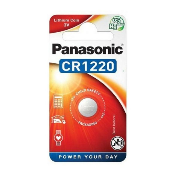 PANASONIC gombelem (CR1220, 3V, lítium) 1db/csomag