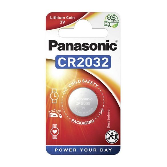 PANASONIC gombelem (CR2032, 3V, lítium) 1db/csomag