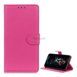 Tok álló, bőr hatású (FLIP, oldalra nyíló, asztali tartó funkció, prémium) RÓZSASZÍN Sony Xperia 10 II (XQ-AU5)