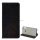 Tok álló, bőr hatású (FLIP, szilikon belső, oldalra nyíló, asztali tartó funkció, bankkártya tartó, csillogó) FEKETE Huawei P40 Lite E / Y7p