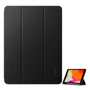 SPIGEN URBAN FIT tok álló (FLIP, oldalra nyíló, TRIFOLD, asztali tartó, textil, ceruza tartó) FEKETE Apple IPAD 10.2 (2019), Apple IPAD 10.2 (2020), Apple IPAD 10.2 (2021)