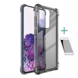   IMAK szilikon telefonvédő (közepesen ütésálló, légpárnás sarok + képernyővédő fólia) FÜSTSZÍNŰ Samsung Galaxy S20 Ultra 5G (SM-G988B), Samsung Galaxy S20 Ultra (SM-G988F)