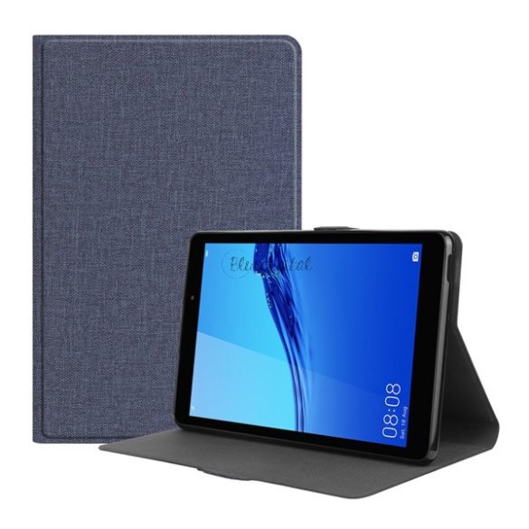 Tok álló, bőr hatású (FLIP, oldalra nyíló, asztali tartó funkció, textil hatás) KÉK Huawei MatePad T8