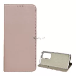   Tok álló, bőr hatású (FLIP, oldalra nyíló, asztali tartó funkció) ROZÉARANY Huawei P40 Pro 5G