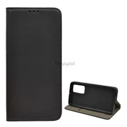   Tok álló, bőr hatású (FLIP, oldalra nyíló, asztali tartó funkció) FEKETE Huawei P40