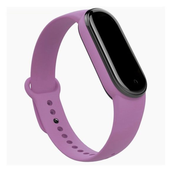 Pótszíj (egyedi méret, szilikon) LILA Xiaomi Mi Band 5, Xiaomi Mi Band 6 NFC, Xiaomi Mi Band 7, Xiaomi Mi Band 6