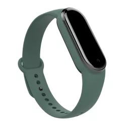   Pótszíj (egyedi méret, szilikon) SÖTÉTZÖLD Xiaomi Mi Band 5, Xiaomi Mi Band 7, Xiaomi Mi Band 6 NFC, Xiaomi Mi Band 6