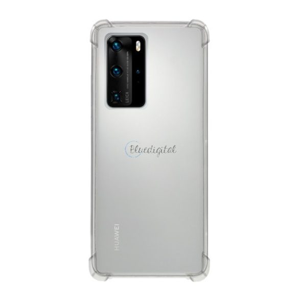 ROAR JELLY ARMOR műanyag telefonvédő (szilikon keret, közepesen ütésálló, légpárnás sarok) ÁTLÁTSZÓ Huawei P40 Pro 5G