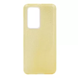   Szilikon telefonvédő (műanyag belső, csillogó hátlap) ARANY Huawei P40 Pro 5G