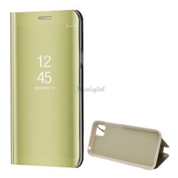   Tok álló (aktív FLIP, oldalra nyíló, asztali tartó funkció, tükrös felület, Mirror View Case) ARANY Huawei Y5p, Honor 9S