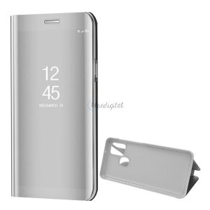 Tok álló (aktív FLIP, oldalra nyíló, asztali tartó funkció, tükrös felület, Mirror View Case) EZÜST Samsung Galaxy A21s (SM-A217F)