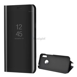   Tok álló (aktív FLIP, oldalra nyíló, asztali tartó funkció, tükrös felület, Mirror View Case) FEKETE Huawei Y6p