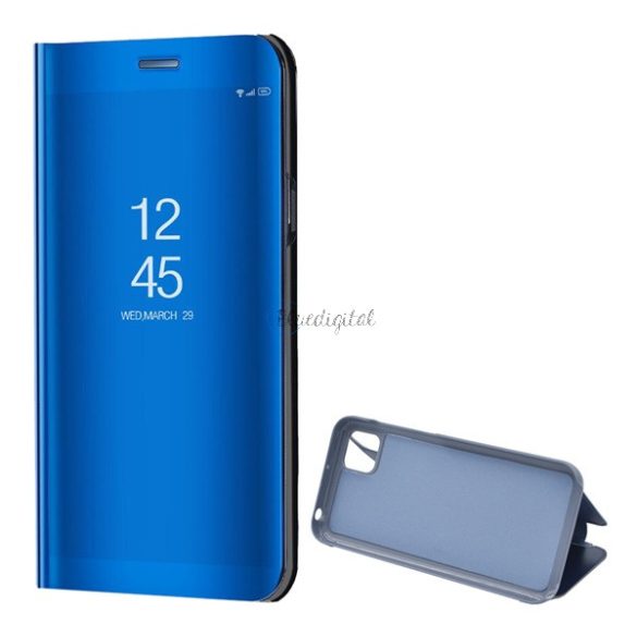 Tok álló (aktív FLIP, oldalra nyíló, asztali tartó funkció, tükrös felület, Mirror View Case) KÉK Huawei Y5p, Honor 9S