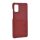 Műanyag telefonvédő (közepesen ütésálló, bankkártya tartó, textil bevonat, bőr hatású hátlap) PIROS Samsung Galaxy A41 (SM-A415F)