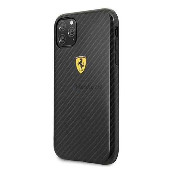 CG MOBILE Ferrari Scuderia műanyag telefonvédő (karbon minta) FEKETE Apple iPhone 11 Pro