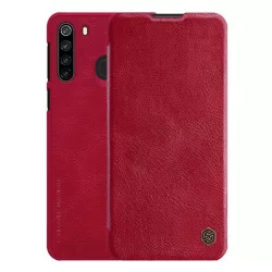   NILLKIN QIN tok álló, bőr hatású (FLIP, oldalra nyíló, bankkártya tartó) PIROS Samsung Galaxy A21 (SM-A210F)
