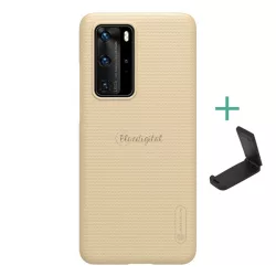   NILLKIN SUPER FROSTED műanyag telefonvédő (gumírozott, érdes felület + asztali tartó) ARANY Huawei P40 Pro 5G