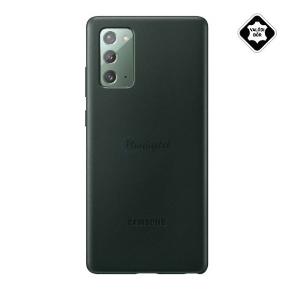 SAMSUNG műanyag telefonvédő (valódi bőr hátlap) ZÖLD Samsung Galaxy Note 20 (SM-N980F), Samsung Galaxy Note 20 5G (SM-N981F)